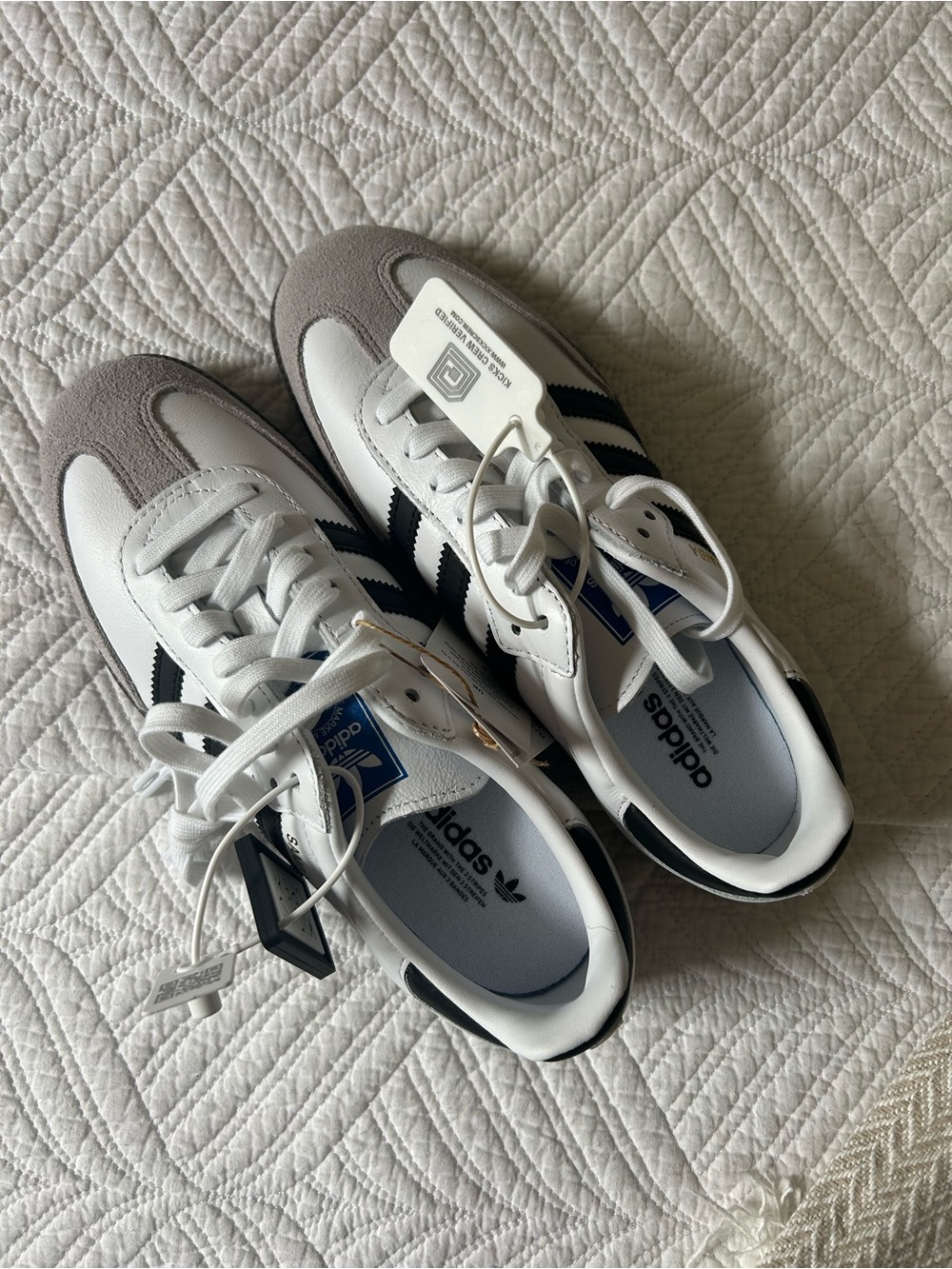 adidas Women’s White Black Samba Classic Sneakers EU 38